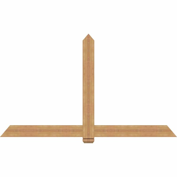 Ekena Millwork Eugene Smooth Timber Gable Bracket, Western Red Cedar, 84"W x 49"H x 1 1/2"D x 5 1/2"F, 14/12 Pitch GBW084X49X0206EUG00SWR - main